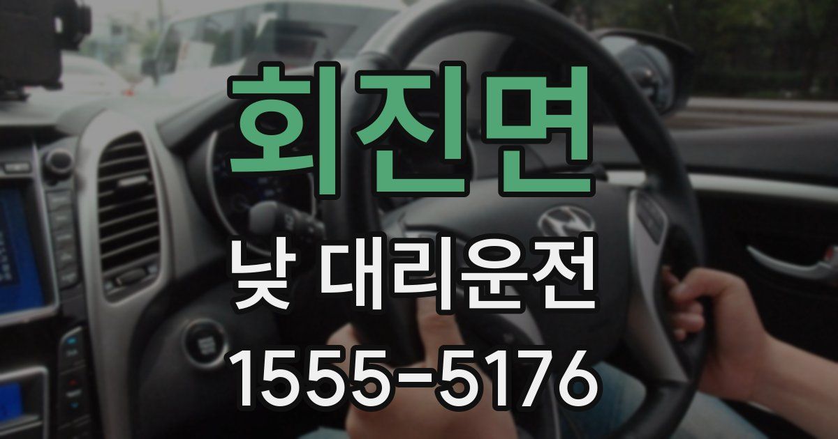회진면 낮 대리운전