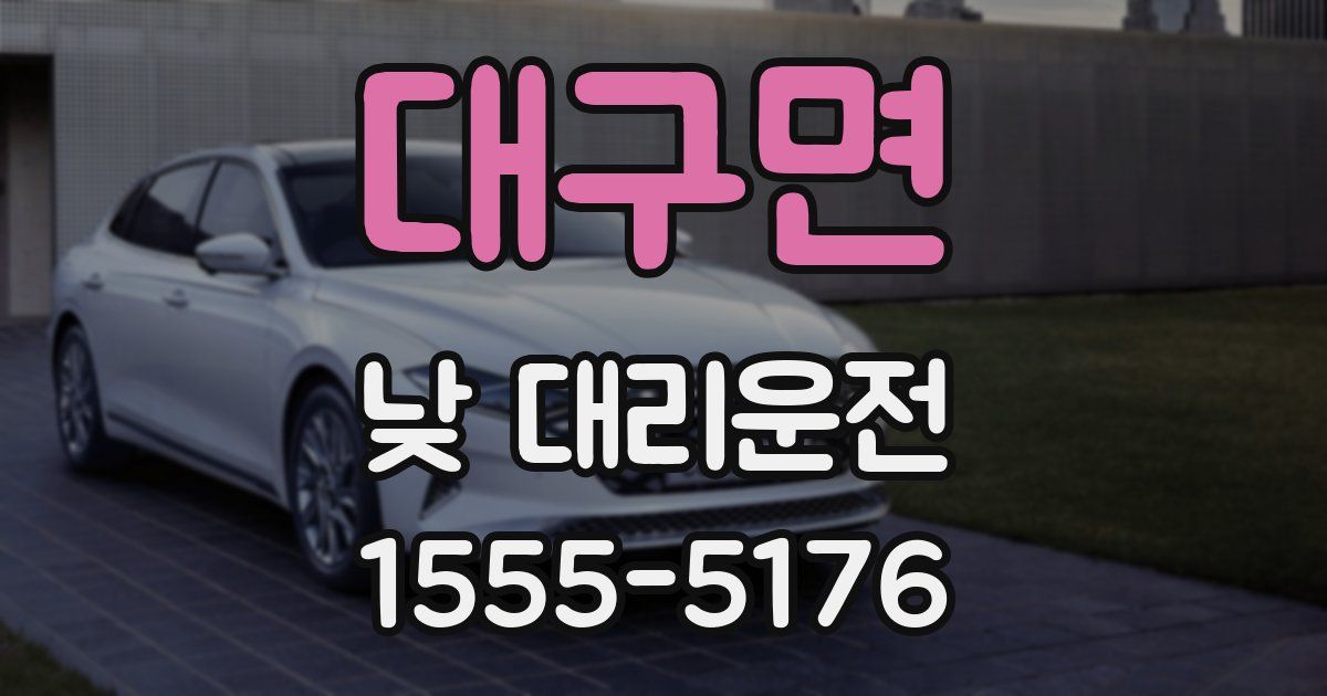대구면 낮 대리운전