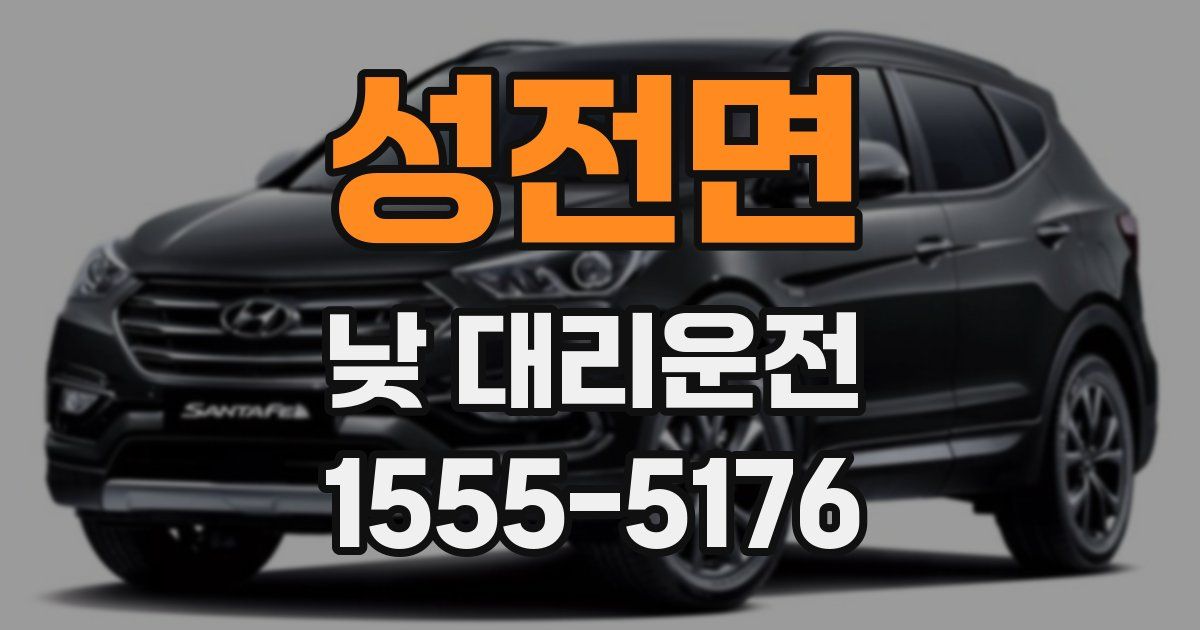 성전면 낮 대리운전