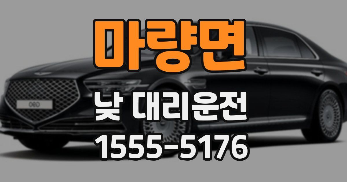 마량면 낮 대리운전