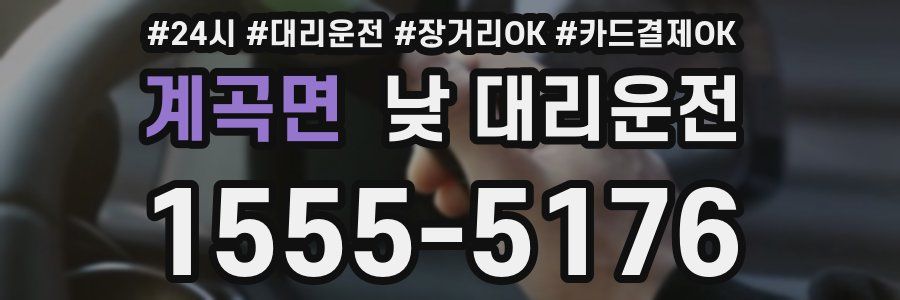 계곡면 낮 대리운전