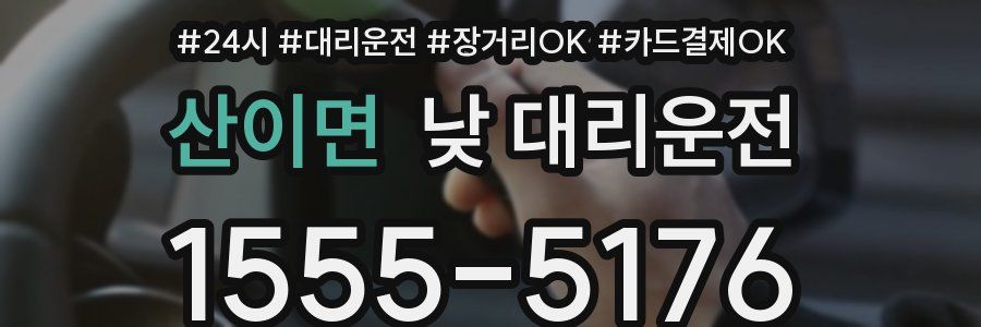 산이면 낮 대리운전