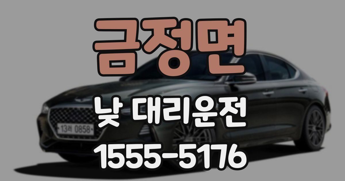 금정면 낮 대리운전