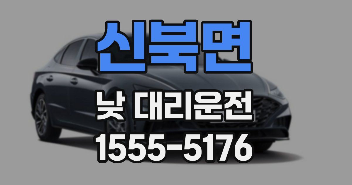 신북면 낮 대리운전