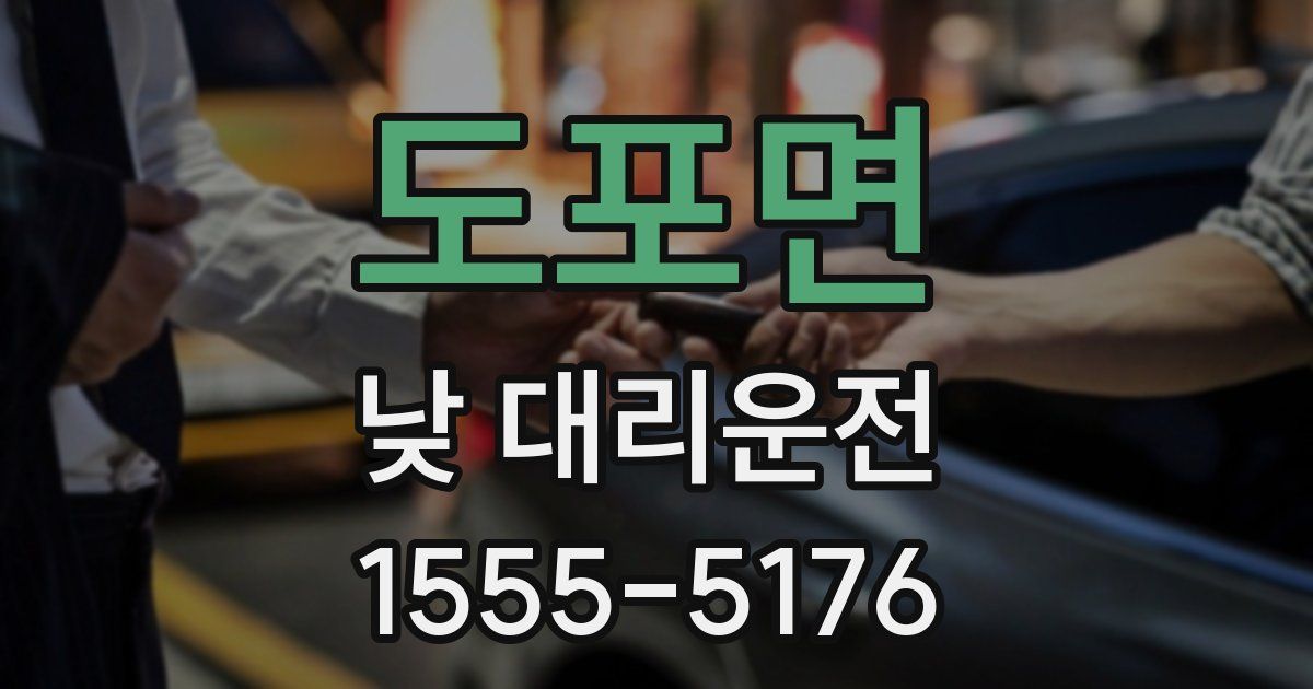 도포면 낮 대리운전