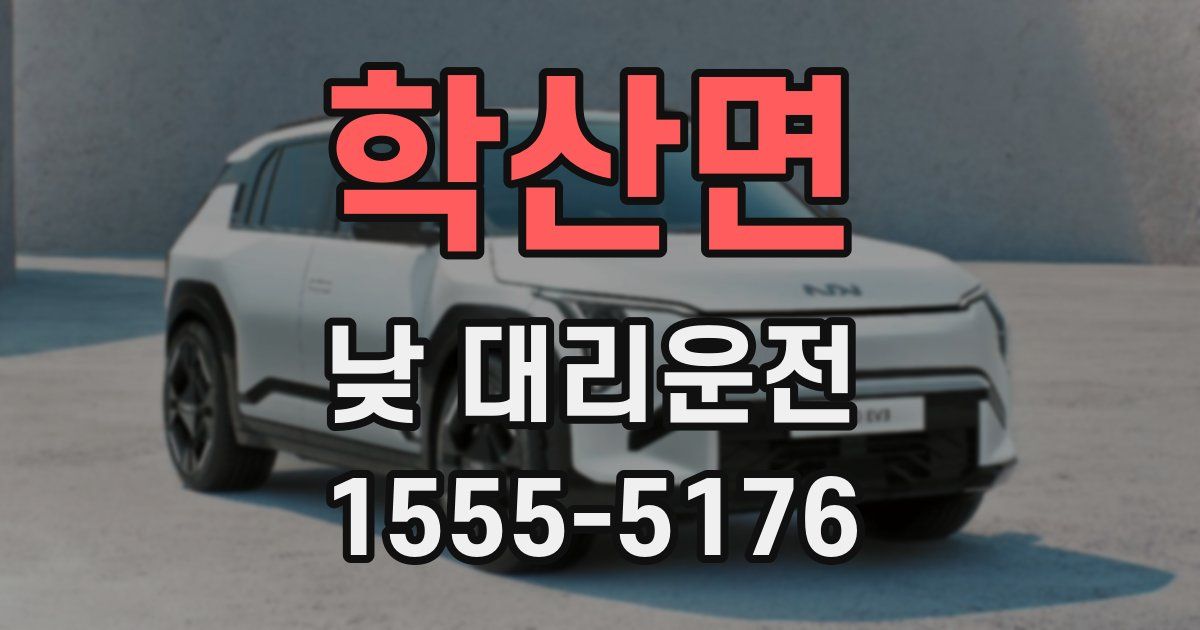 학산면 낮 대리운전
