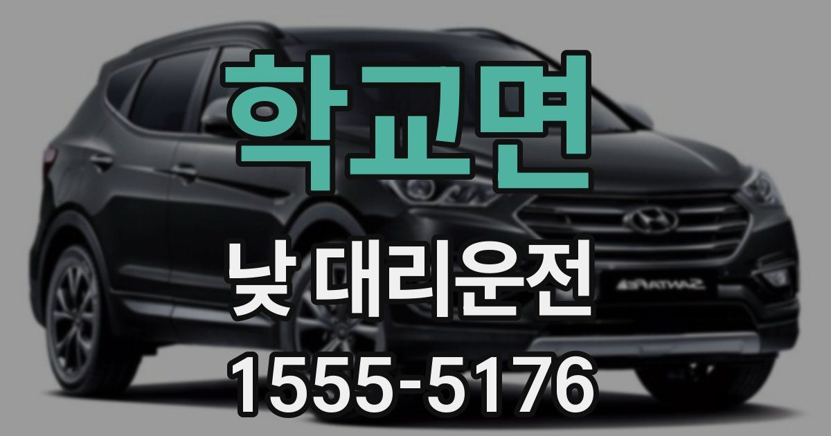 학교면 낮 대리운전