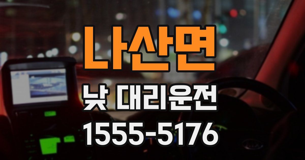 나산면 낮 대리운전