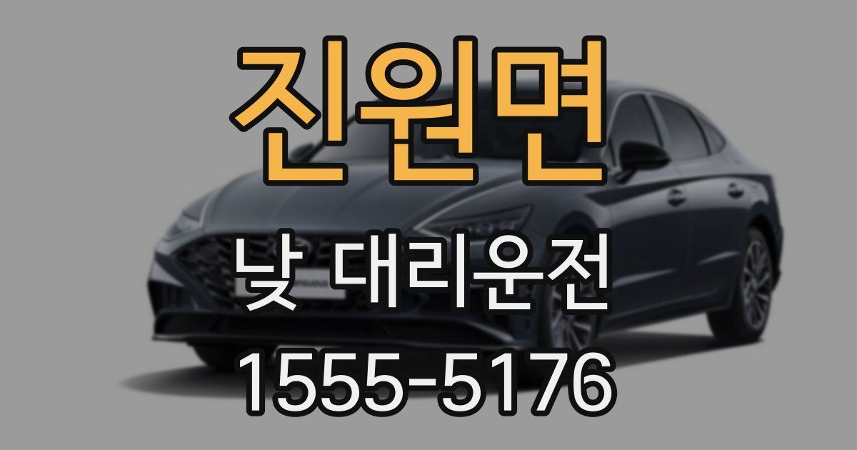 진원면 낮 대리운전