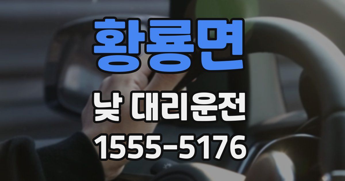 황룡면 낮 대리운전