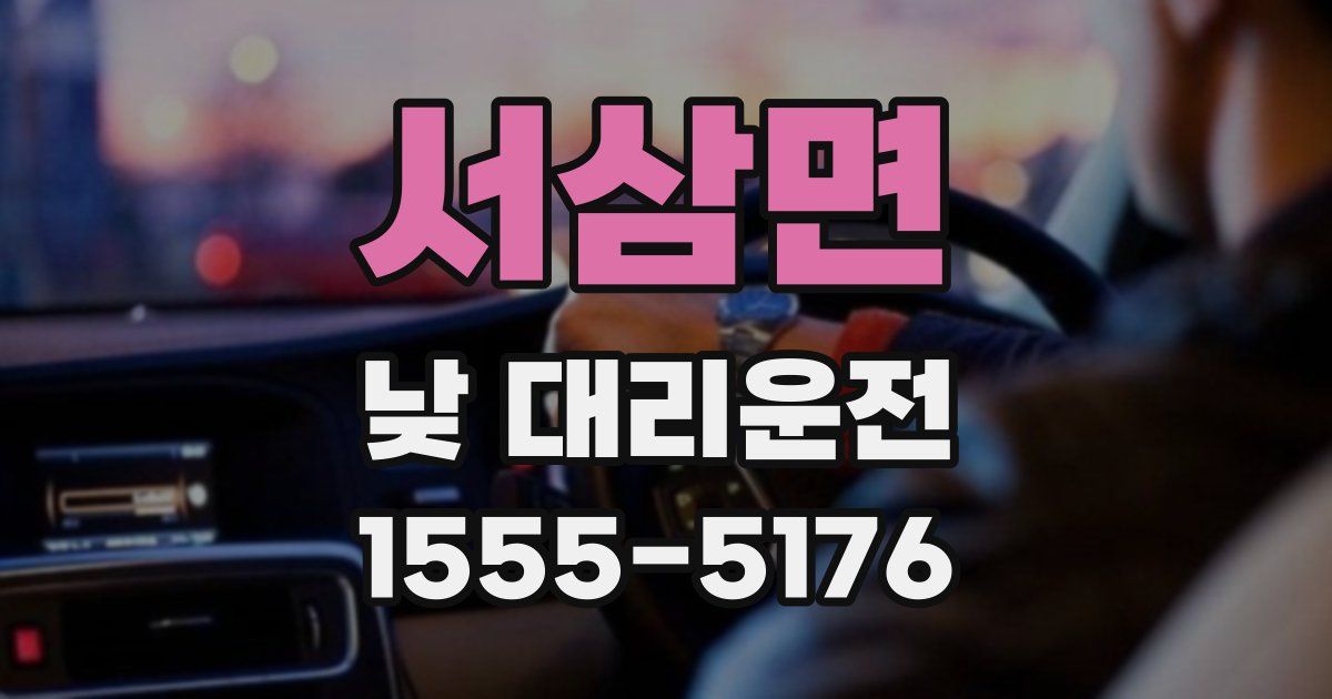 서삼면 낮 대리운전