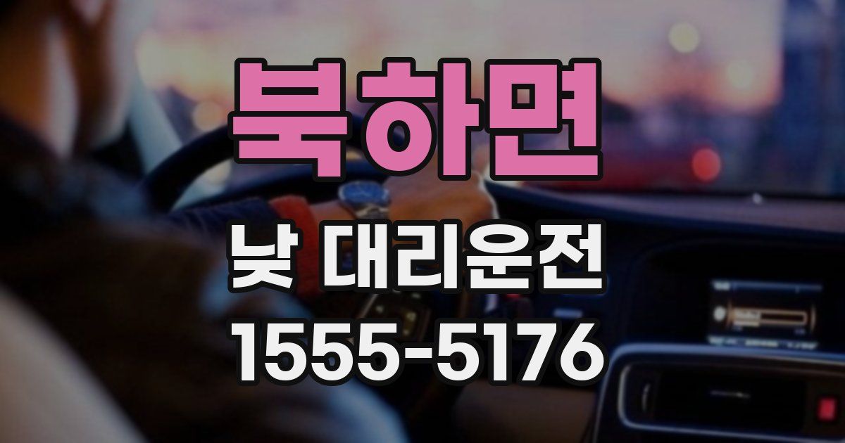 북하면 낮 대리운전
