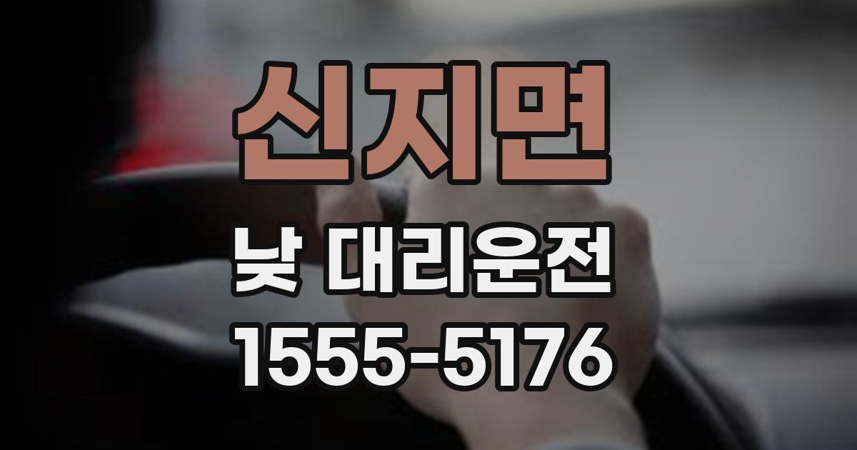 신지면 낮 대리운전