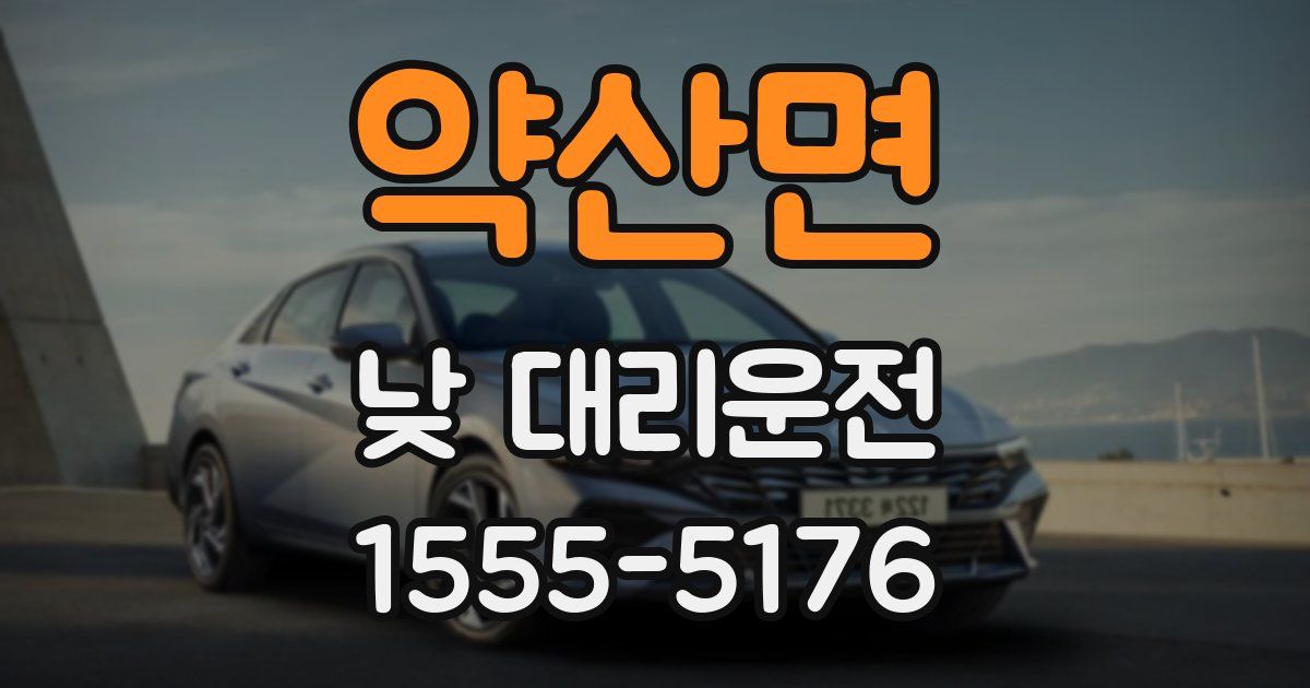 약산면 낮 대리운전
