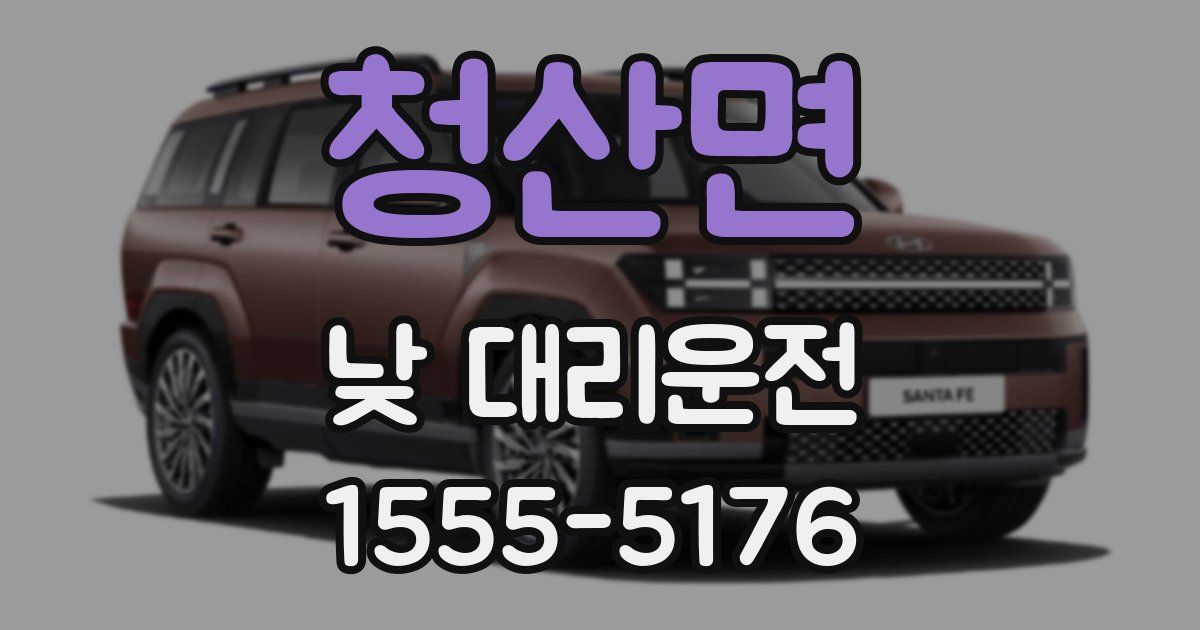 청산면 낮 대리운전