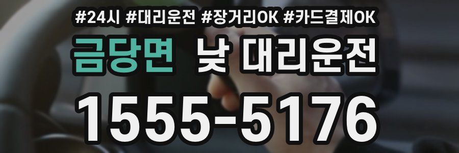 금당면 낮 대리운전