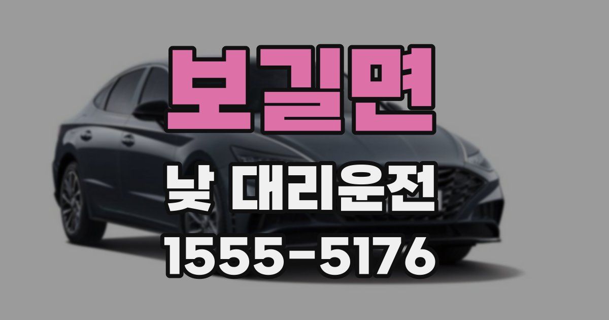 보길면 낮 대리운전
