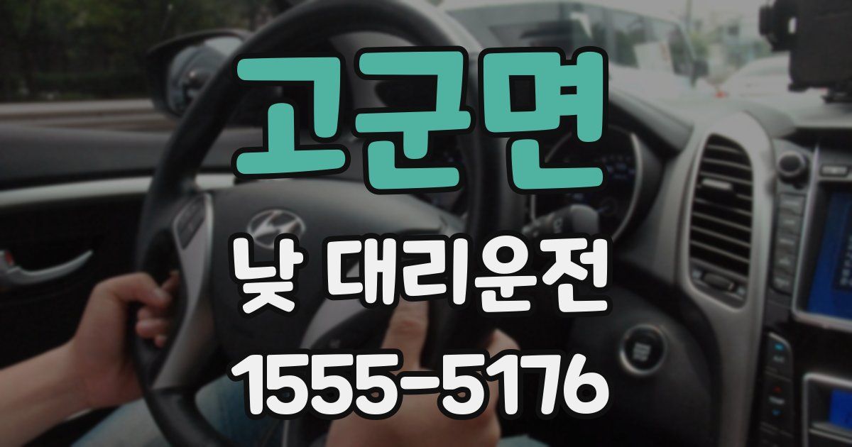 고군면 낮 대리운전