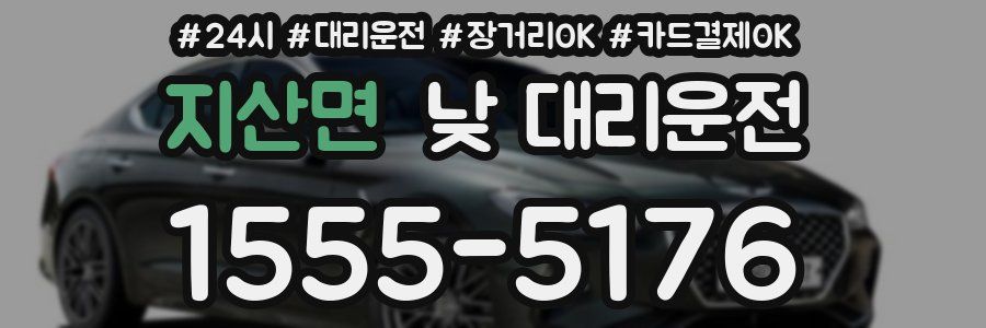 지산면 낮 대리운전
