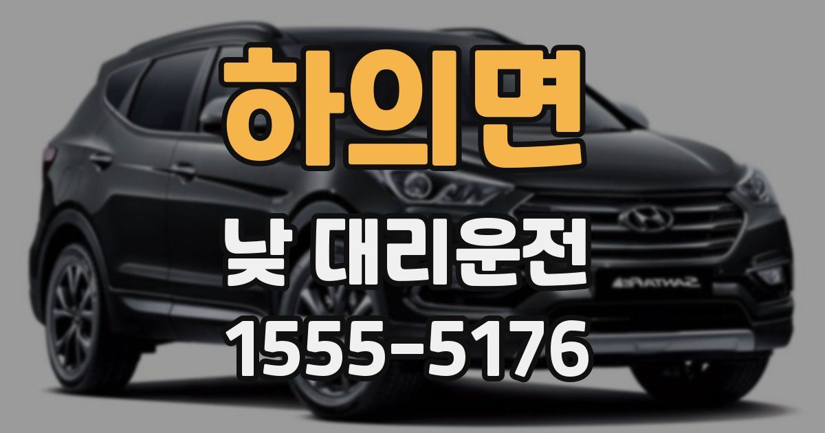 하의면 낮 대리운전