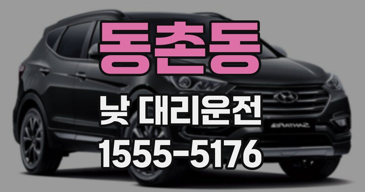 동촌동 낮 대리운전