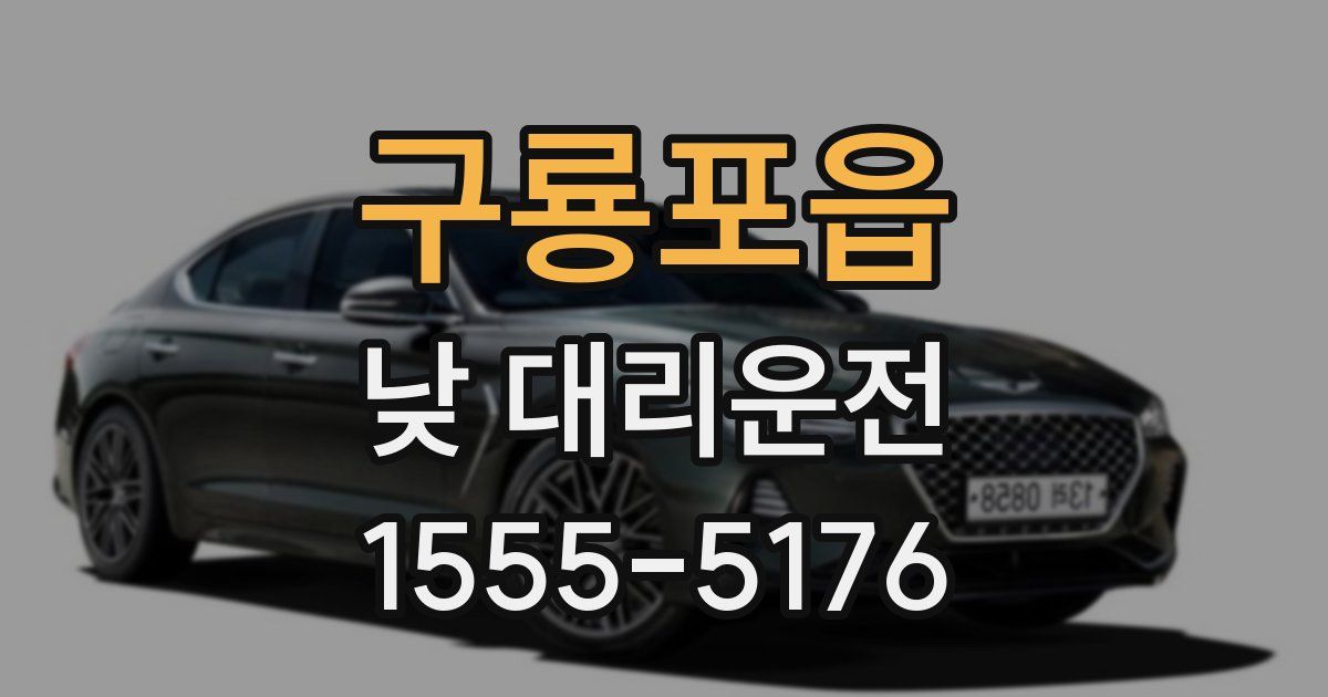 구룡포읍 낮 대리운전