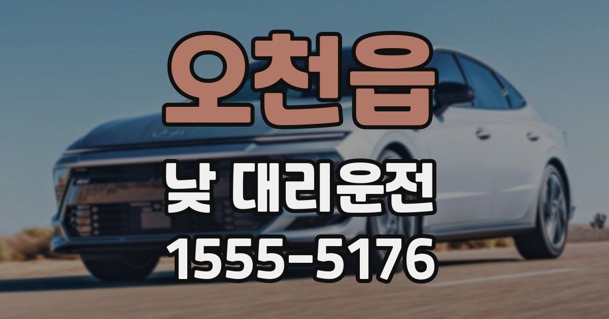 오천읍 낮 대리운전