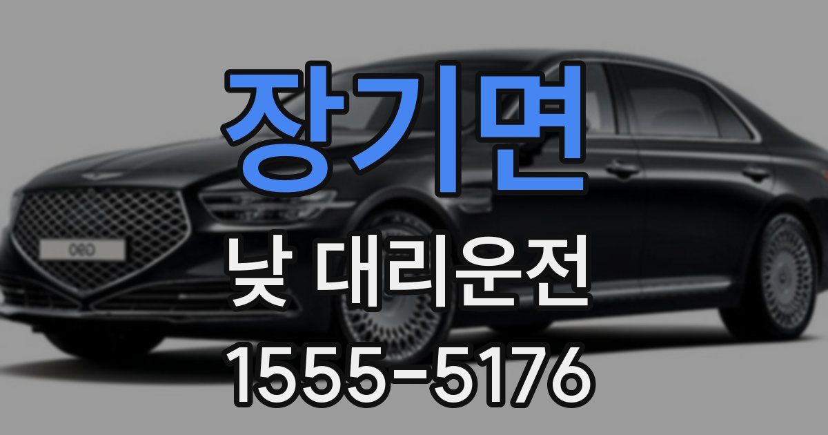 장기면 낮 대리운전