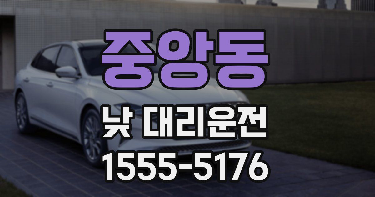 중앙동 낮 대리운전