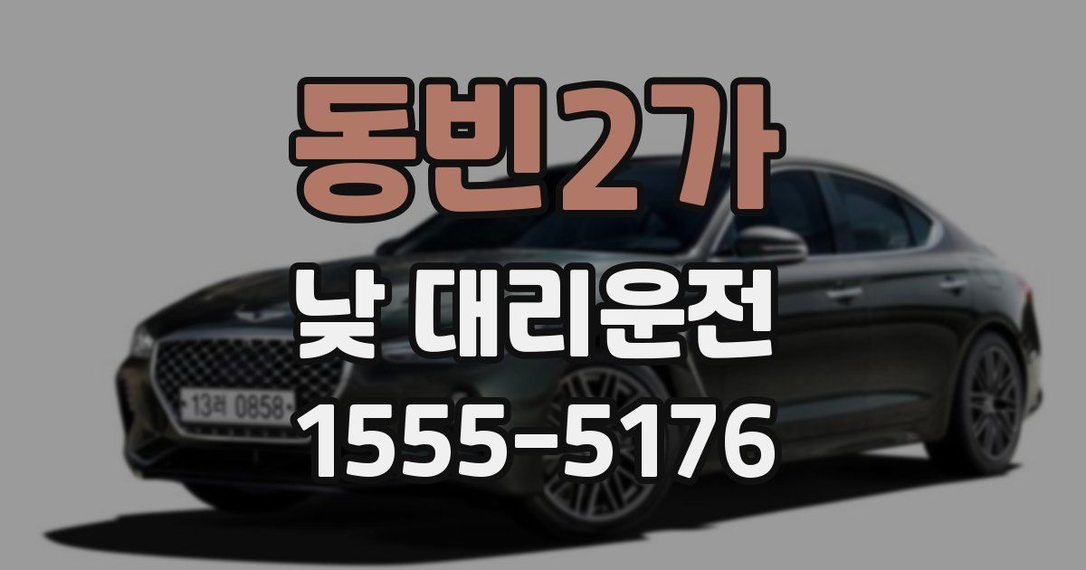 동빈2가 낮 대리운전