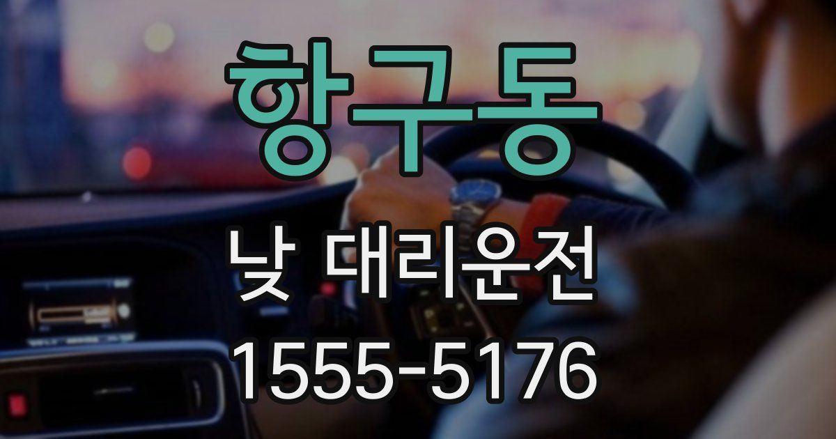 항구동 낮 대리운전