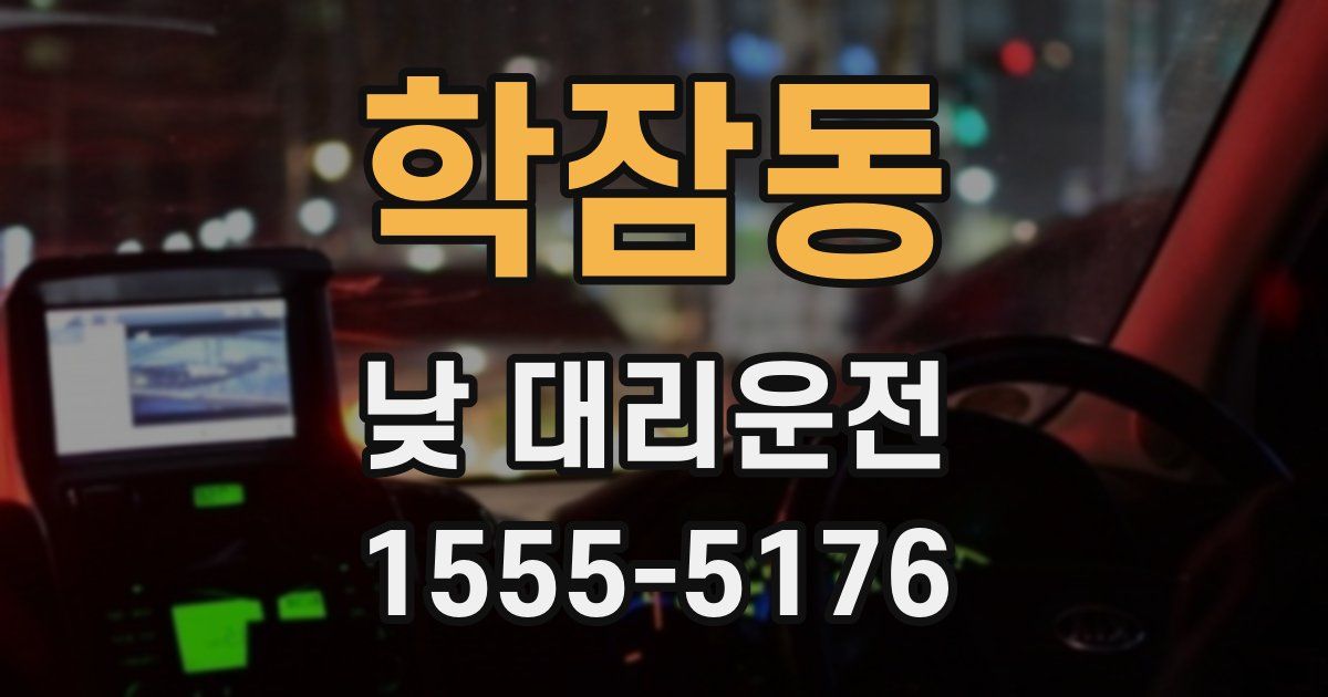 학잠동 낮 대리운전