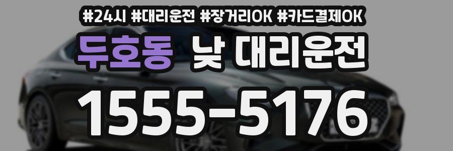 두호동 낮 대리운전