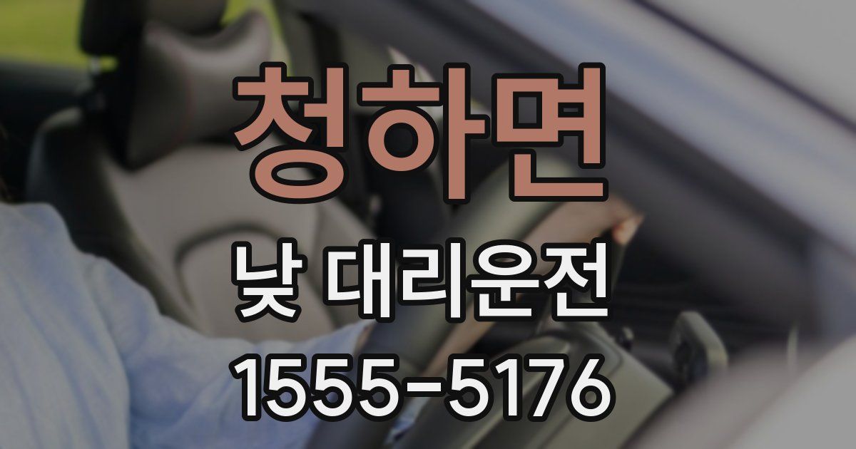 청하면 낮 대리운전