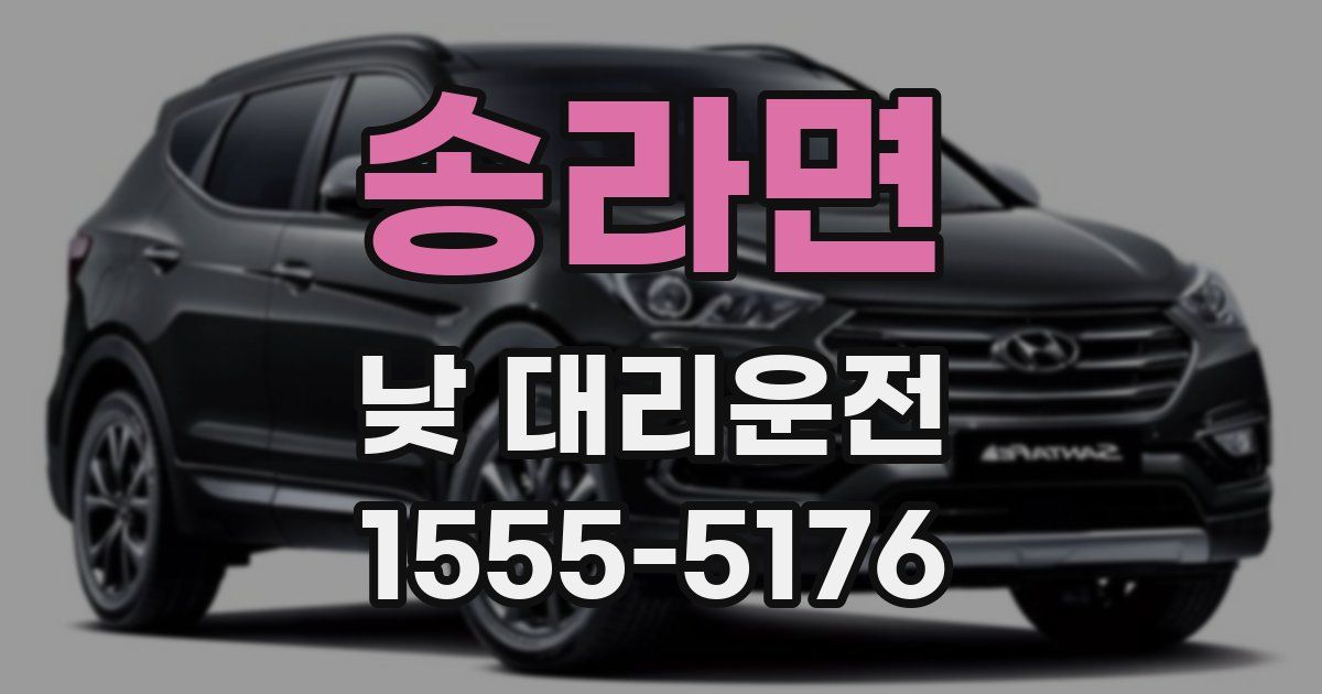 송라면 낮 대리운전