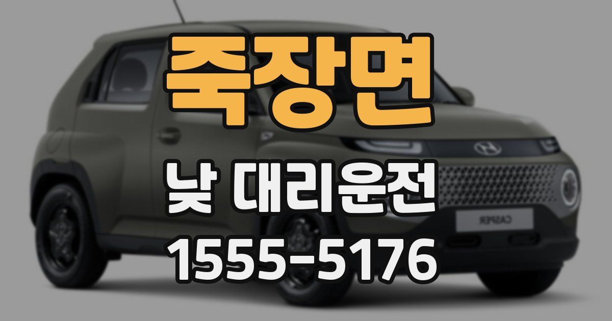 죽장면 낮 대리운전