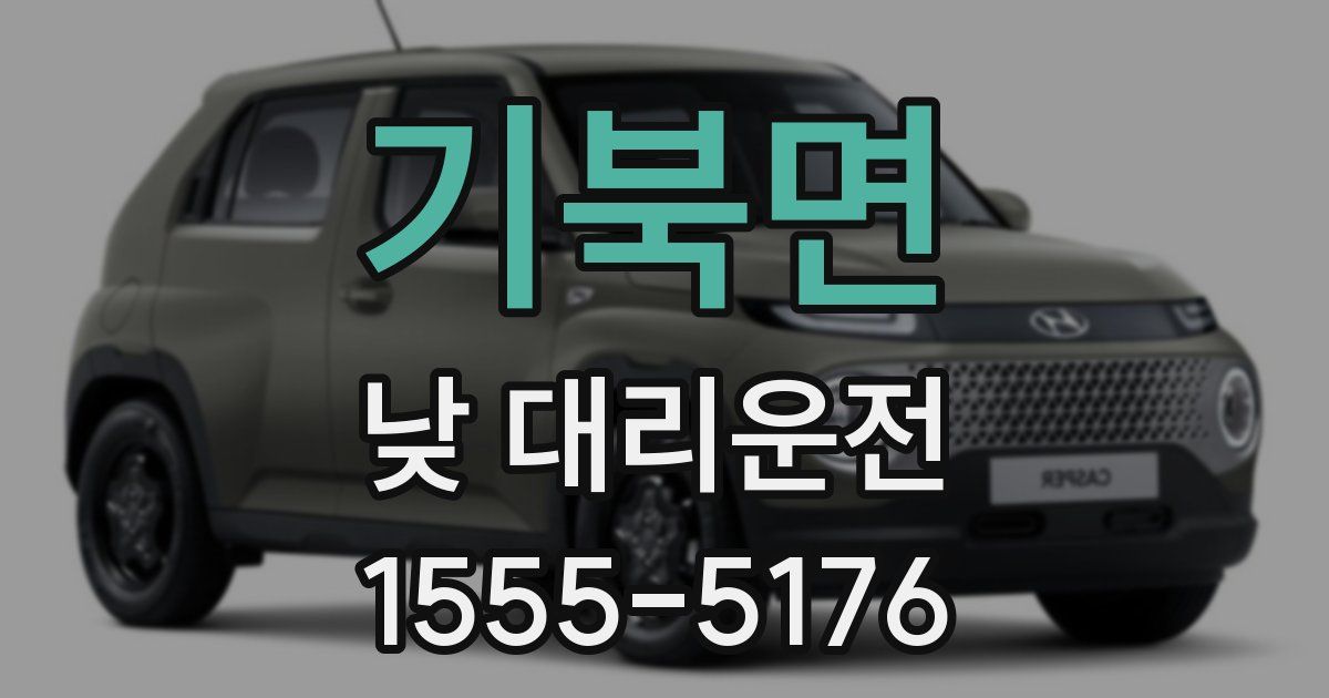 기북면 낮 대리운전