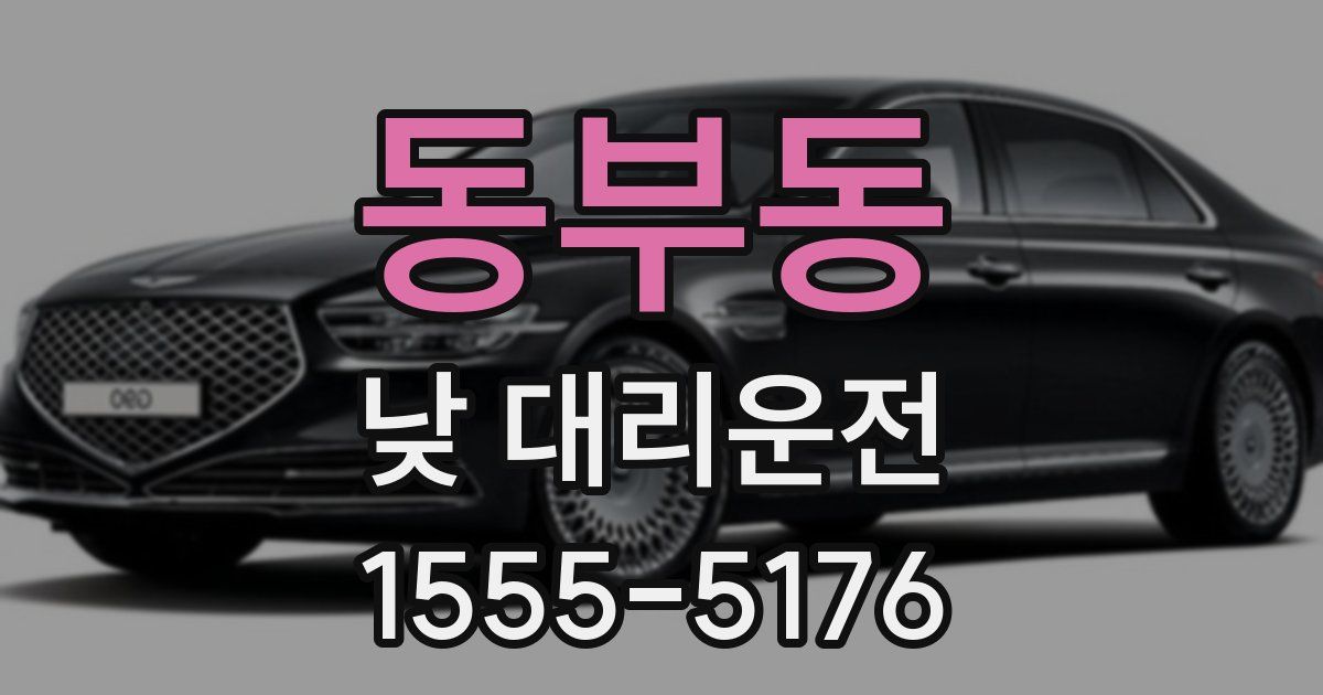동부동 낮 대리운전