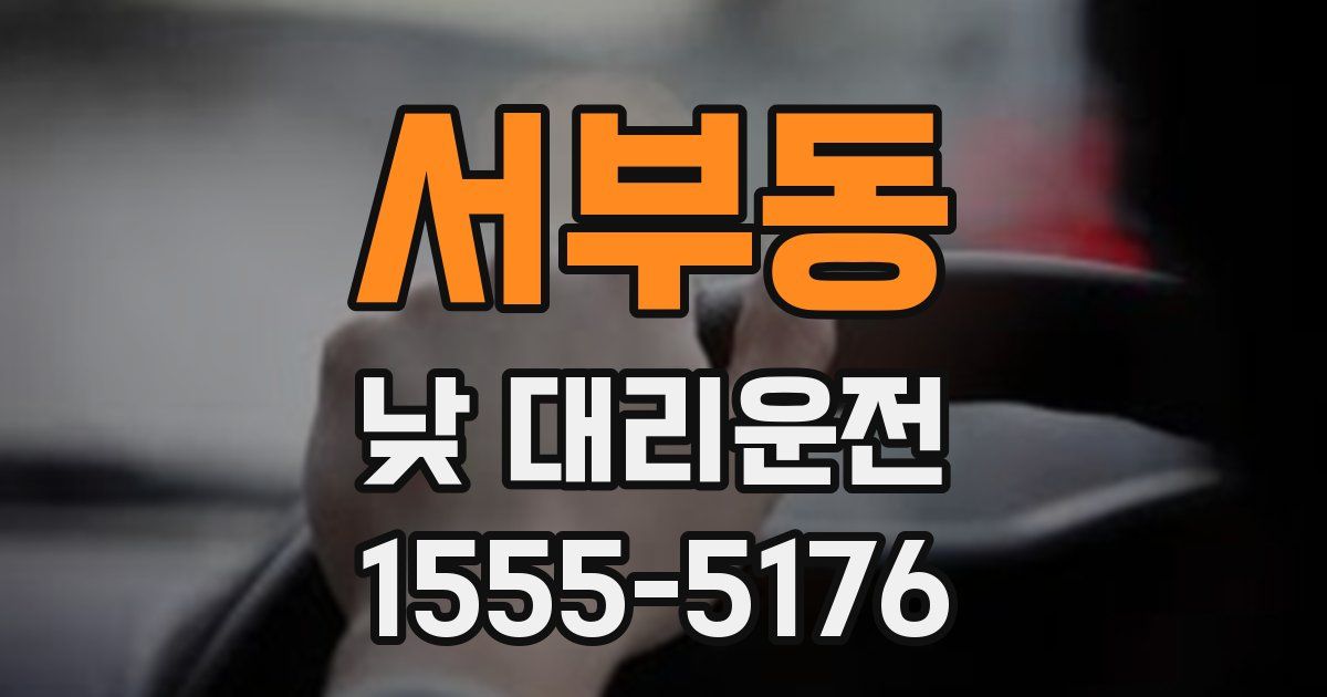 서부동 낮 대리운전
