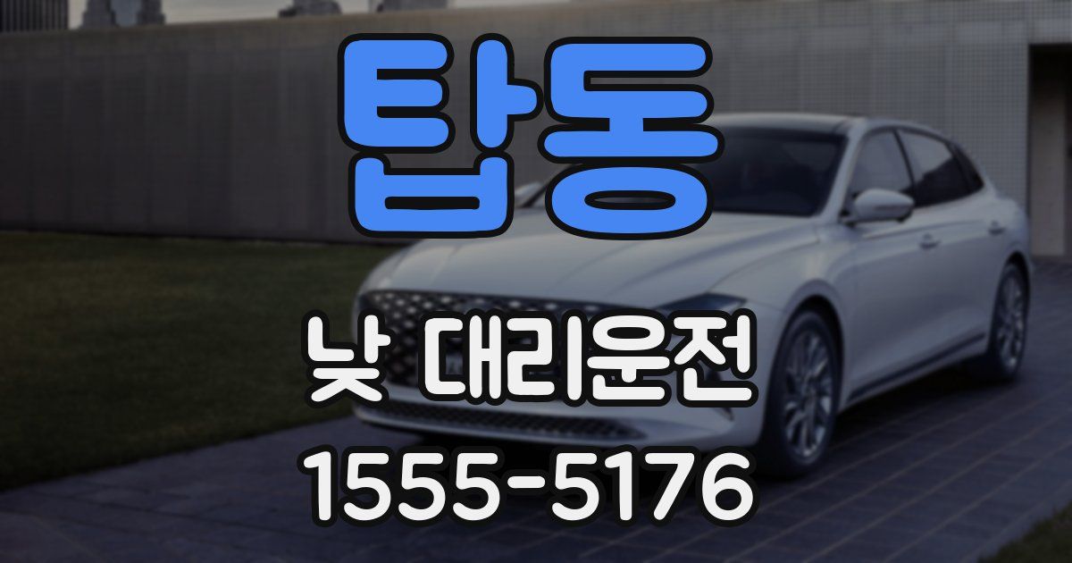 탑동 낮 대리운전