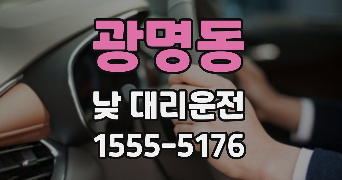 광명동 낮 대리운전