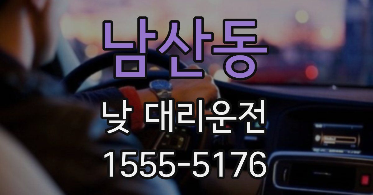 남산동 낮 대리운전