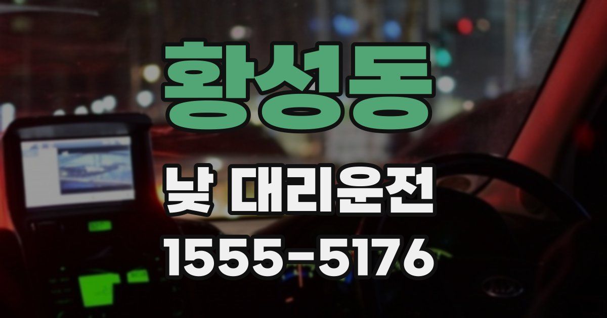 황성동 낮 대리운전