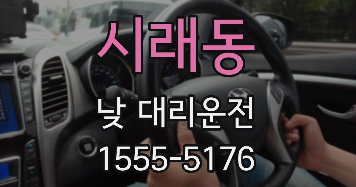 시래동 낮 대리운전