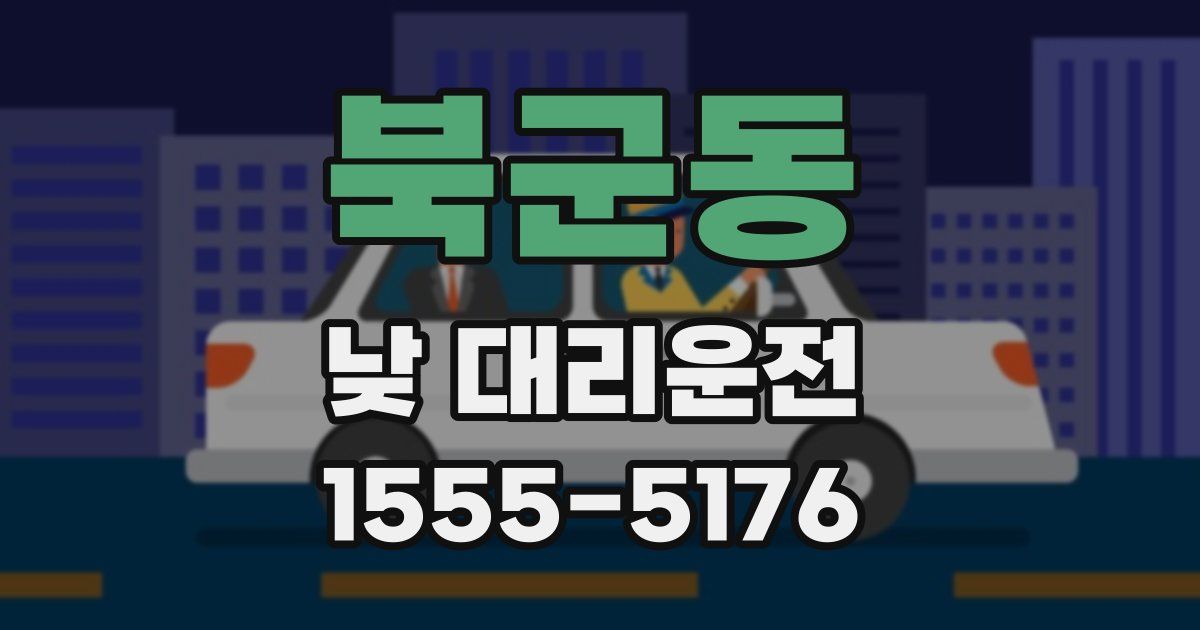 북군동 낮 대리운전