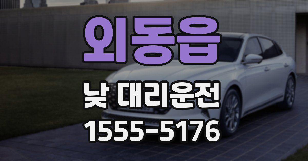 외동읍 낮 대리운전