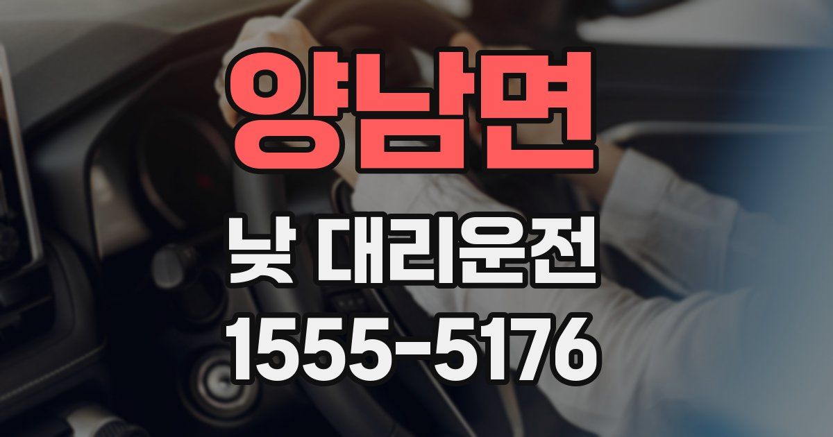 양남면 낮 대리운전