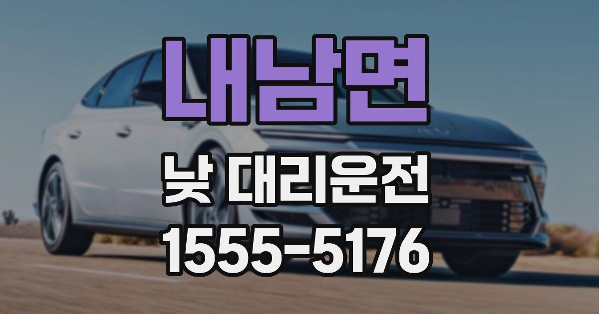 내남면 낮 대리운전