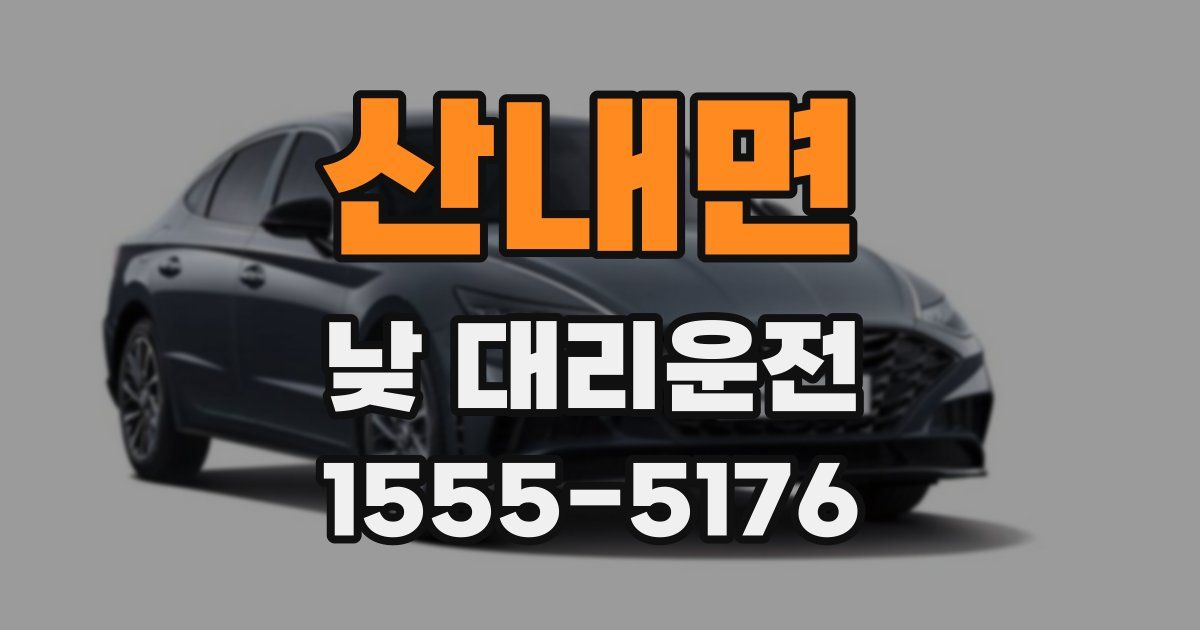 산내면 낮 대리운전