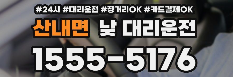 산내면 낮 대리운전